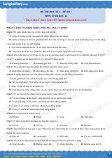 Đề thi học kì 2 Sinh 12 - Đề số 3